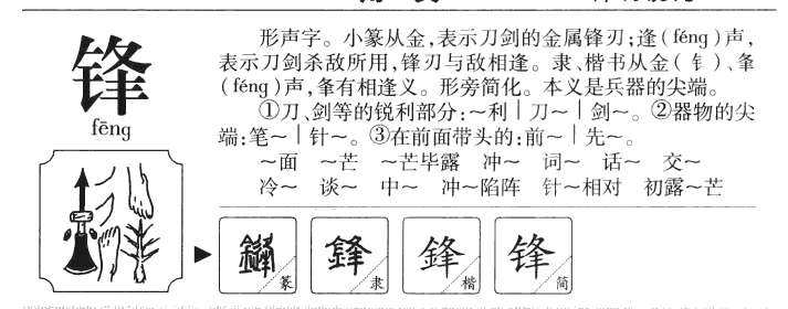 锋字五行属什么-锋字起名的寓意-锋字意思