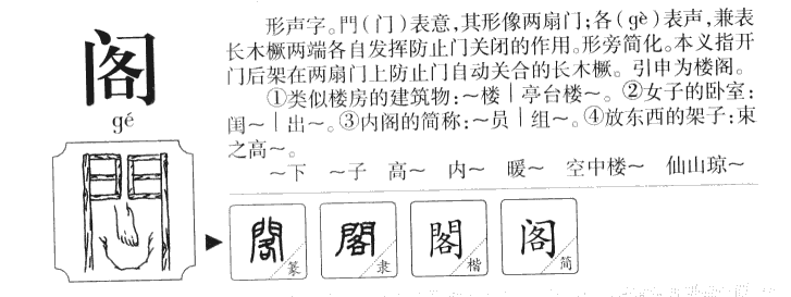 阁字五行属什么-阁字起名的寓意-阁字意思