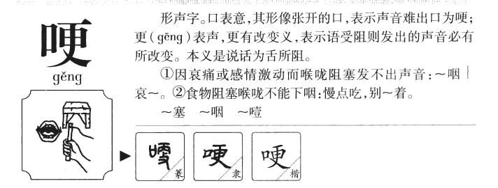 哽字五行属什么-哽字起名的寓意-哽字意思