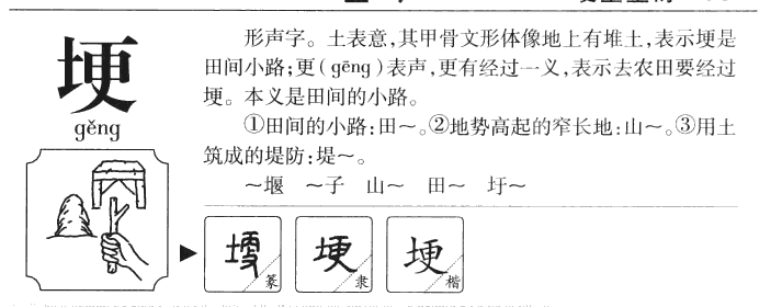 埂字五行属什么-埂字起名的寓意-埂字意思
