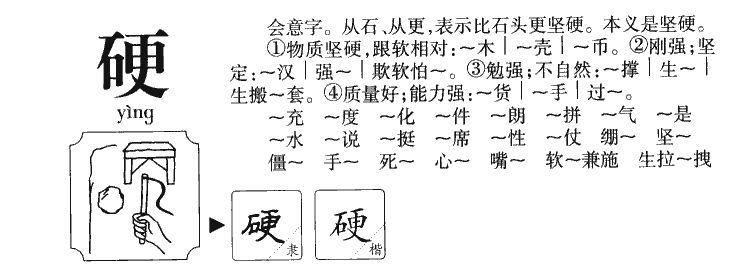 硬字五行属什么-硬字起名的寓意-硬字意思