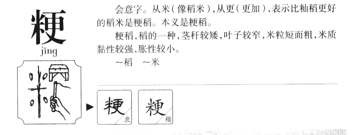 粳字五行属什么-粳字起名的寓意-粳字意思