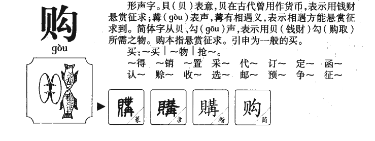 购字五行属什么-购字起名的寓意-购字意思