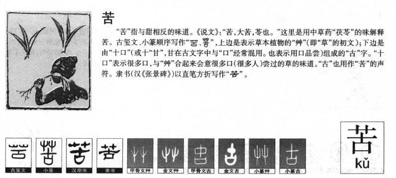 苦字五行属什么-苦字起名的寓意-苦字意思