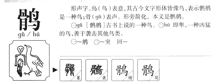 鹘字五行属什么-鹘字起名的寓意-鹘字意思