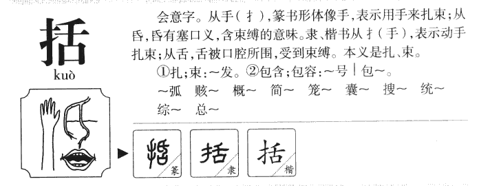 括字五行属什么-括字起名的寓意-括字意思