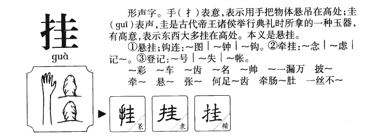 挂字五行属什么-挂字起名的寓意-挂字意思