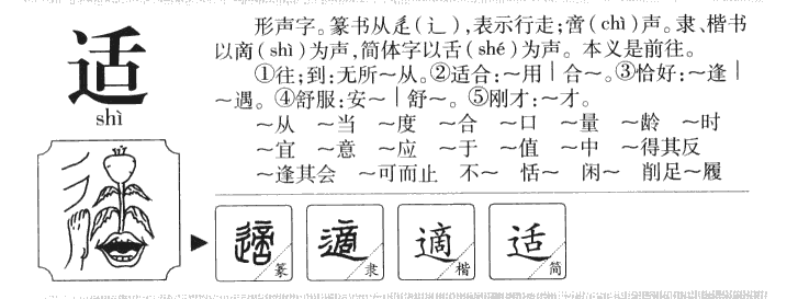 适字五行属什么-适字起名的寓意-适字意思