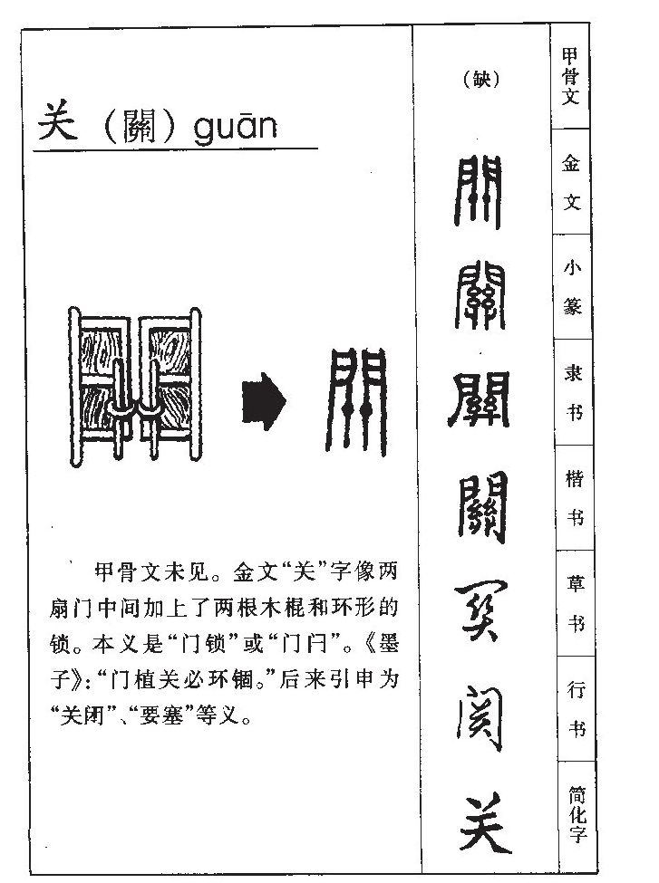 关字五行属什么-关字起名的寓意-关字意思