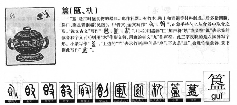 簋字五行属什么-簋字起名的寓意-簋字意思