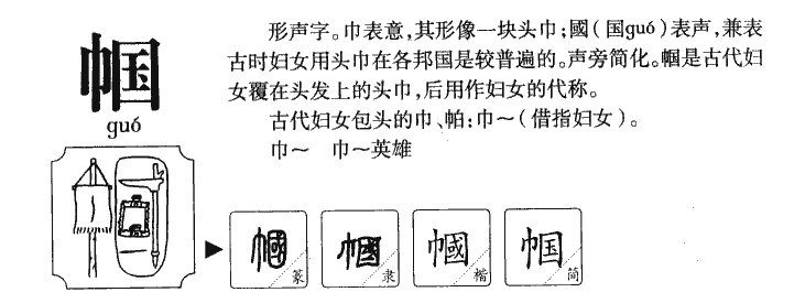 帼字五行属什么-帼字起名的寓意-帼字意思