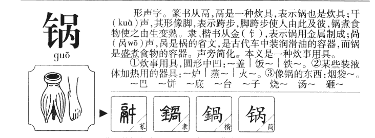 锅字五行属什么-锅字起名的寓意-锅字意思