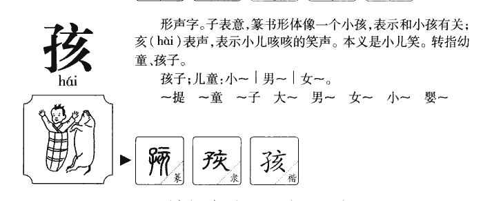 孩字五行属什么-孩字起名的寓意-孩字意思