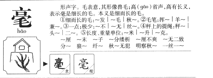 毫字五行属什么-毫字起名的寓意-毫字意思