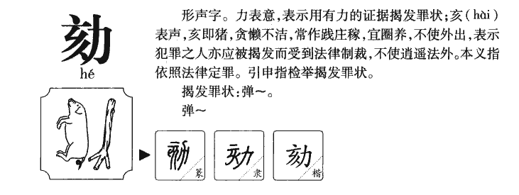 劾字五行属什么-劾字起名的寓意-劾字意思