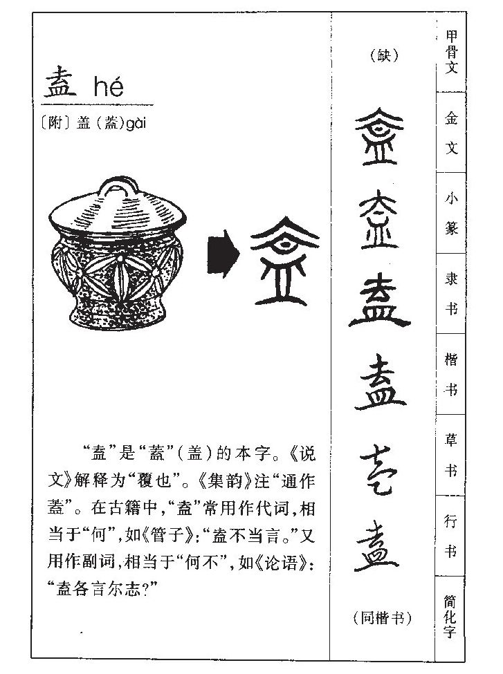 盍字五行属什么-盍字起名的寓意-盍字意思