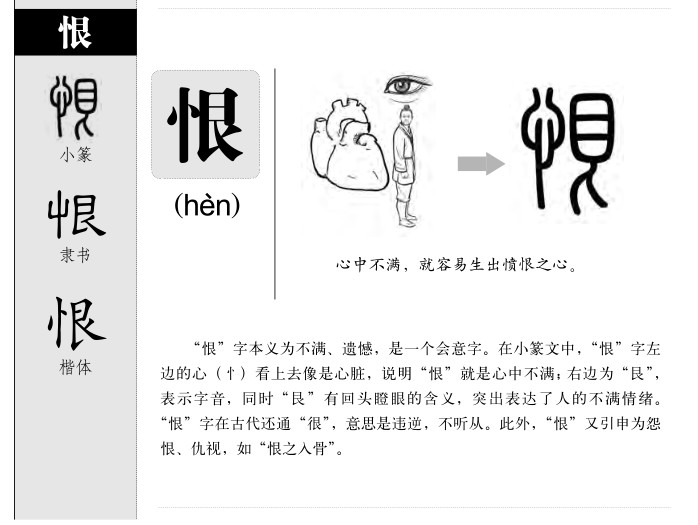 恨字五行属什么-恨字起名的寓意-恨字意思