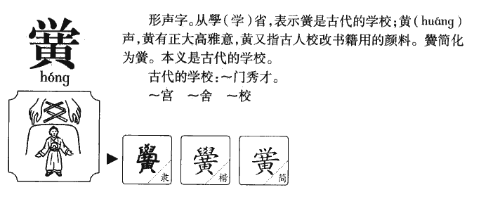 黉字五行属什么-黉字起名的寓意-黉字意思