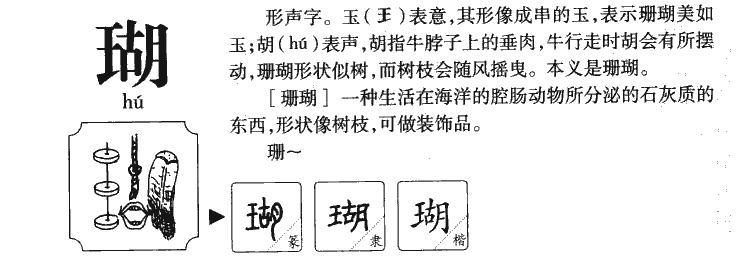 瑚字五行属什么-瑚字起名的寓意-瑚字意思