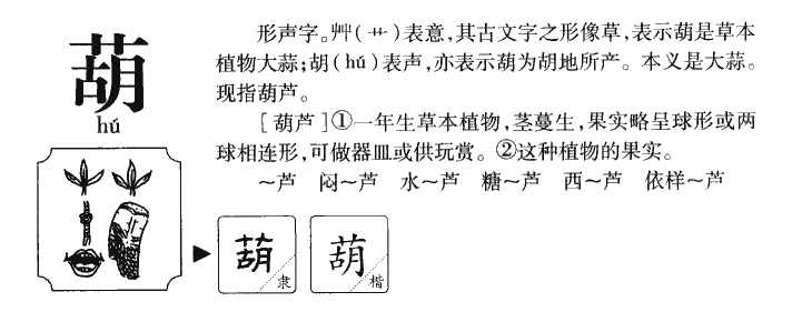 葫字五行属什么-葫字起名的寓意-葫字意思