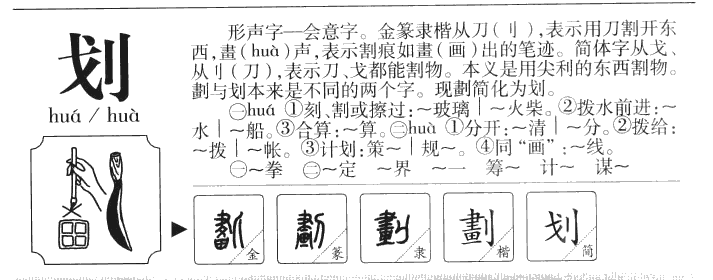 划字五行属什么-划字起名的寓意-划字意思