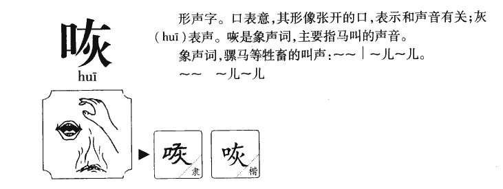 咴字五行属什么-咴字起名的寓意-咴字意思