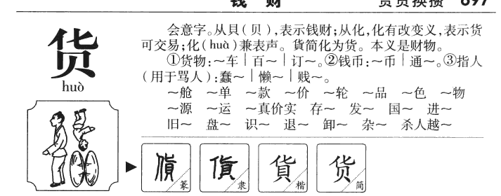 货字五行属什么-货字起名的寓意-货字意思