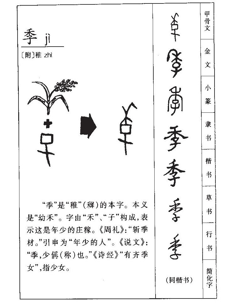 季字五行属什么-季字起名的寓意-季字意思
