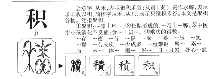 积字五行属什么-积字起名的寓意-积字意思