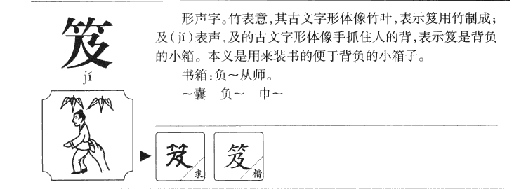 笈字五行属什么-笈字起名的寓意-笈字意思