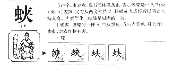 蛱字五行属什么-蛱字起名的寓意-蛱字意思