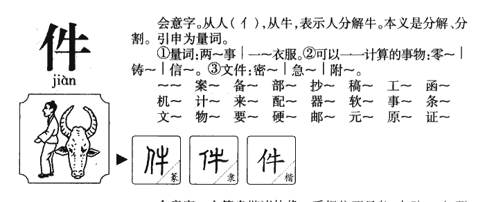 件字五行属什么-件字起名的寓意-件字意思