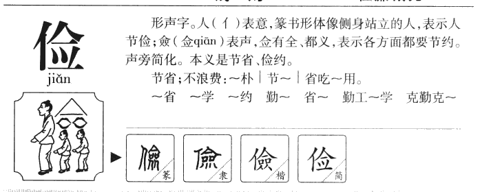 俭字五行属什么-俭字起名的寓意-俭字意思