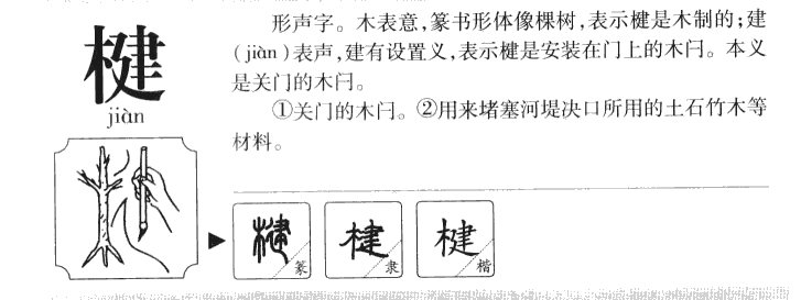 楗字五行属什么-楗字起名的寓意-楗字意思
