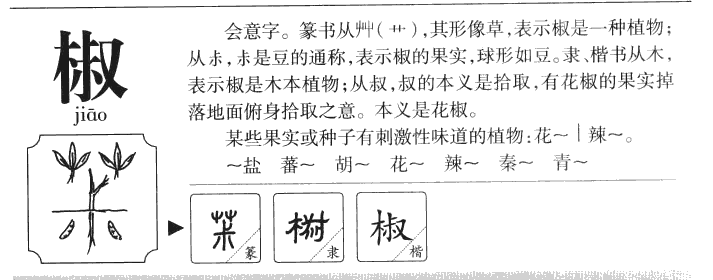 椒字五行属什么-椒字起名的寓意-椒字意思