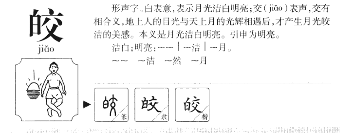 皎字五行属什么-皎字起名的寓意-皎字意思