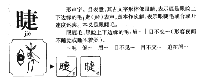 睫字五行属什么-睫字起名的寓意-睫字意思
