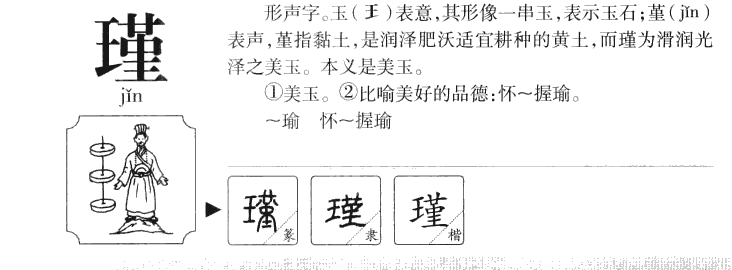 瑾字五行属什么-瑾字起名的寓意-瑾字意思