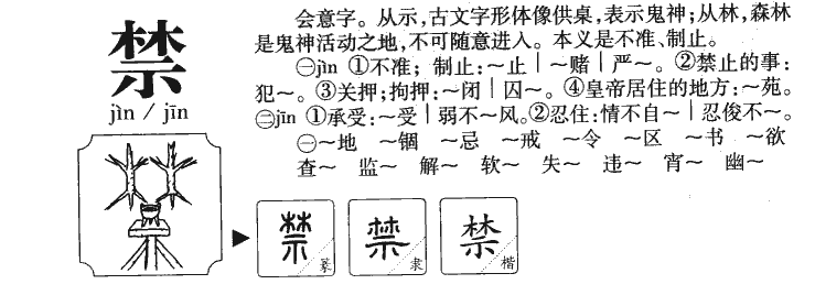禁字五行属什么-禁字起名的寓意-禁字意思