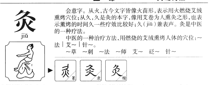 灸字五行属什么-灸字起名的寓意-灸字意思