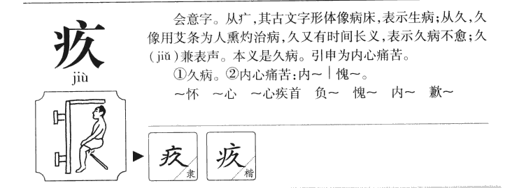 疚字五行属什么-疚字起名的寓意-疚字意思