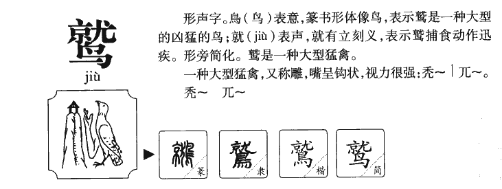 鹫字五行属什么-鹫字起名的寓意-鹫字意思