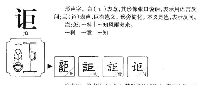 讵字五行属什么-讵字起名的寓意-讵字意思