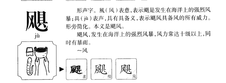 飓字五行属什么-飓字起名的寓意-飓字意思