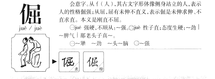 倔字五行属什么-倔字起名的寓意-倔字意思