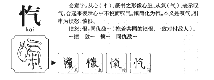 忾字五行属什么-忾字起名的寓意-忾字意思