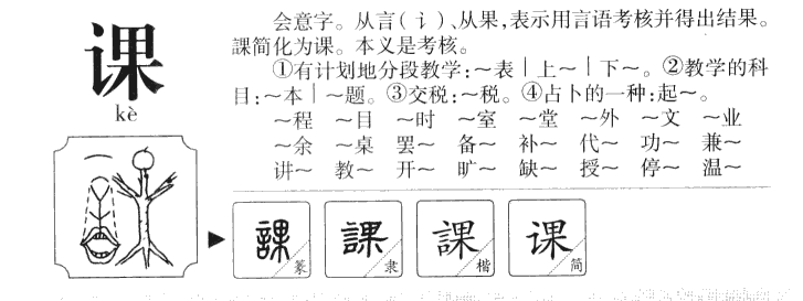 课字五行属什么-课字起名的寓意-课字意思