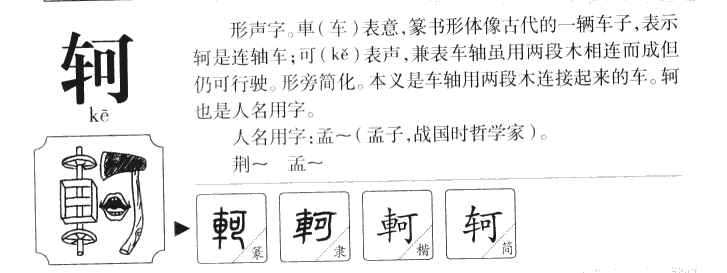 轲字五行属什么-轲字起名的寓意-轲字意思
