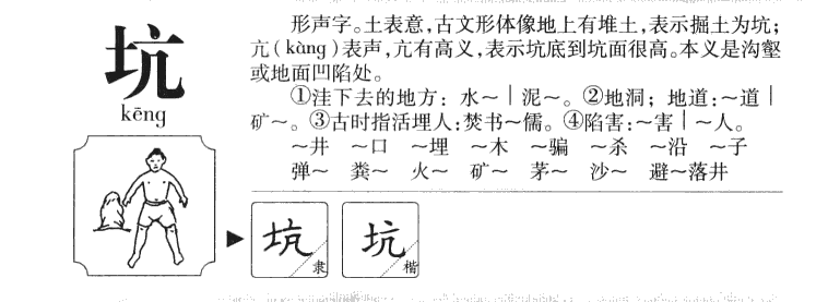 坑字五行属什么-坑字起名的寓意-坑字意思