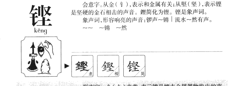 铿字五行属什么-铿字起名的寓意-铿字意思